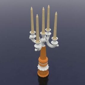Model 3d Lilin Antik Peralatan Makan