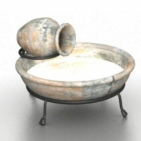 Table Style Water Fountain 3d model