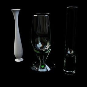 Conjuntos de vasos altos modernos Modelo 3D