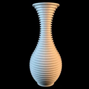 Høy hvit keramisk vase 3d-modell