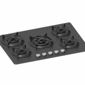 Конфорки Кухонна газова плита 3d модель