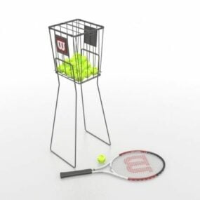 Tennis Equipments Set 3d model