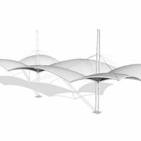 Tensile Canopy Building 3d model