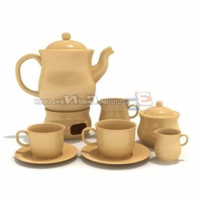 Terracotta Yellow Drink Coffee Cup 3d model