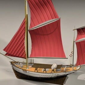 フランスの帆船3Dモデル
