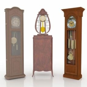 Vintage Pendulum Clock Collections 3d model
