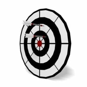 Throwing Darts With Dartboard 3d model