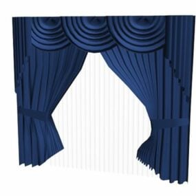 Tie Back Windows Curtains model 3d