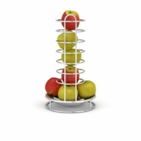 सेब फल स्टैंड 3डी मॉडल