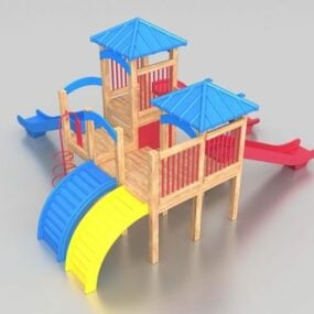 Modelo 3D de equipamento de playground para crianças