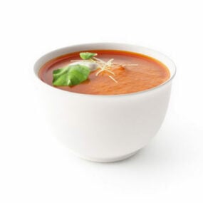نموذج حساء الطماطم الغذائي ثلاثي الأبعاد