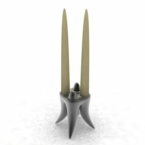 Tooth Shape Style Candle Holder 3d model