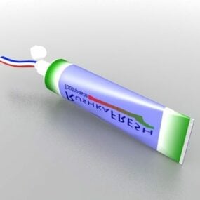 نموذج أنبوب معجون الأسنان بيوتي هيلث ثلاثي الأبعاد