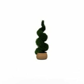 Potted Topiary Plants 3d model