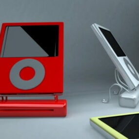 Model 3D odtwarzacza MP3 z ekranem dotykowym