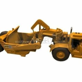 工业牵引式铲运机拖车3d模型