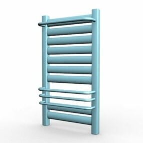 Towel And Chrome Rack Furniture 3d model