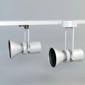 Modello 3d di Track Rail Spot Light Design