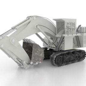 Byggspår grävmaskin 3d-modell