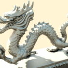 Drachenskulptur des traditionellen Chinesen