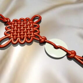 Tradycyjny chiński talizman z węzłem Model 3D