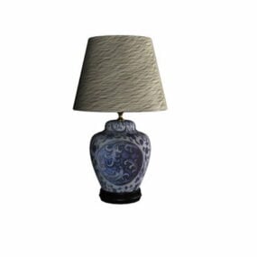 Traditional Ceramic Bedroom Table Lamp 3d model