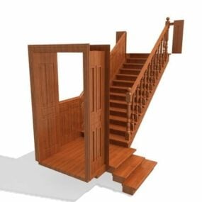 Traditional Staircase Design 3d model
