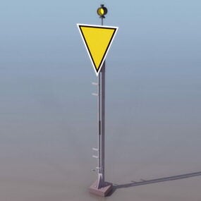Mô hình 3d Cảnh báo Đường sắt Truyền thống Đường phố