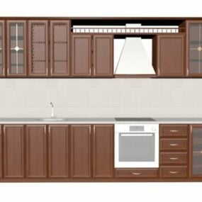 3д модель идеи дизайна жилой кухни