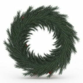 Traditional Wreath Holiday Decorative 3d model