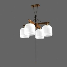 Traditional Style Brass Hanging Light 3d model