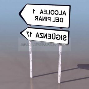 Traffic Guide Road Signs 3d model