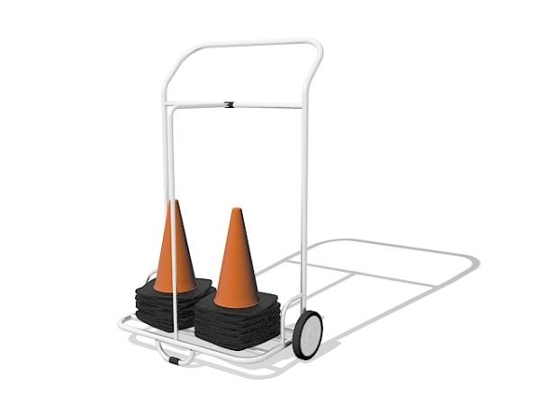 Street Traffic Cone Storage Cart