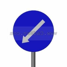 Road Signs Rely Right Side 3d model