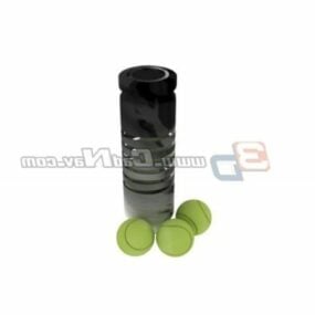 Training Tennis Ball Cylinder Box 3d model