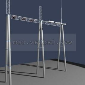 Industrial Transmission Pole 3d model