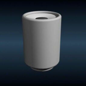 Simple Round Trash Can 3d model