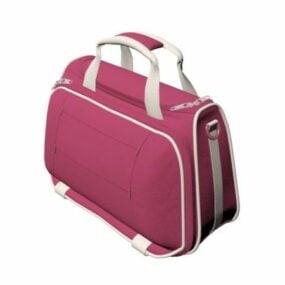 กระเป๋าเดินทางผู้หญิงสีชมพูแฟชั่นโมเดล 3 มิติ