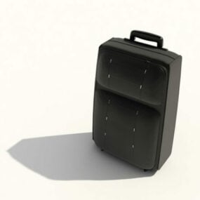 Zwarte kleur reisbagage 3D-model