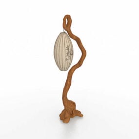 Lampa podłogowa z gałęzi drzewa Model 3D