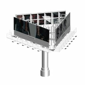 Straatdriehoek Billboard 3D-model
