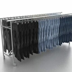 Store Trousers Display Rack 3d model