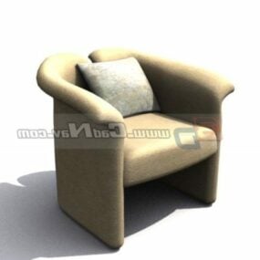 Leather Tub Chair Sofa 3d model