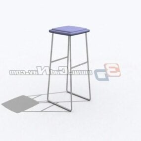 Nowoczesny stołek barowy z rurką Model 3D