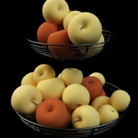 一篮子梨水果3d模型