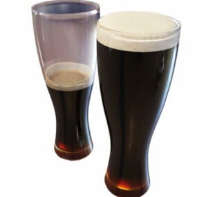 Німецькі стакани для чорного пива 3d модель