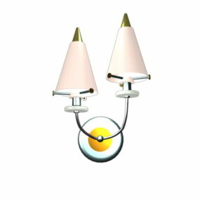 Two Light Cone Wall Lighting 3d model