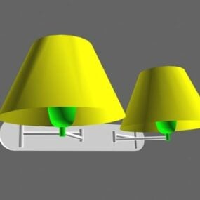 Nástěnná lampa s otočným ramenem Two Shades 3D model