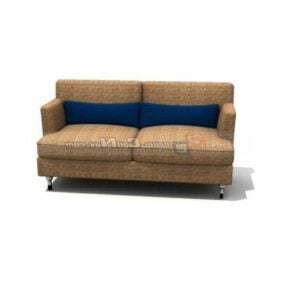 Two Seats Couch Sofa Furniture 3d model