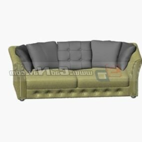 Möbler Två sits soffa Slängkudde 3d-modell